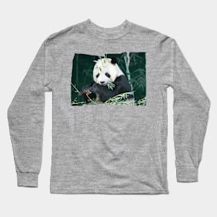 Panda With Bamboo Long Sleeve T-Shirt